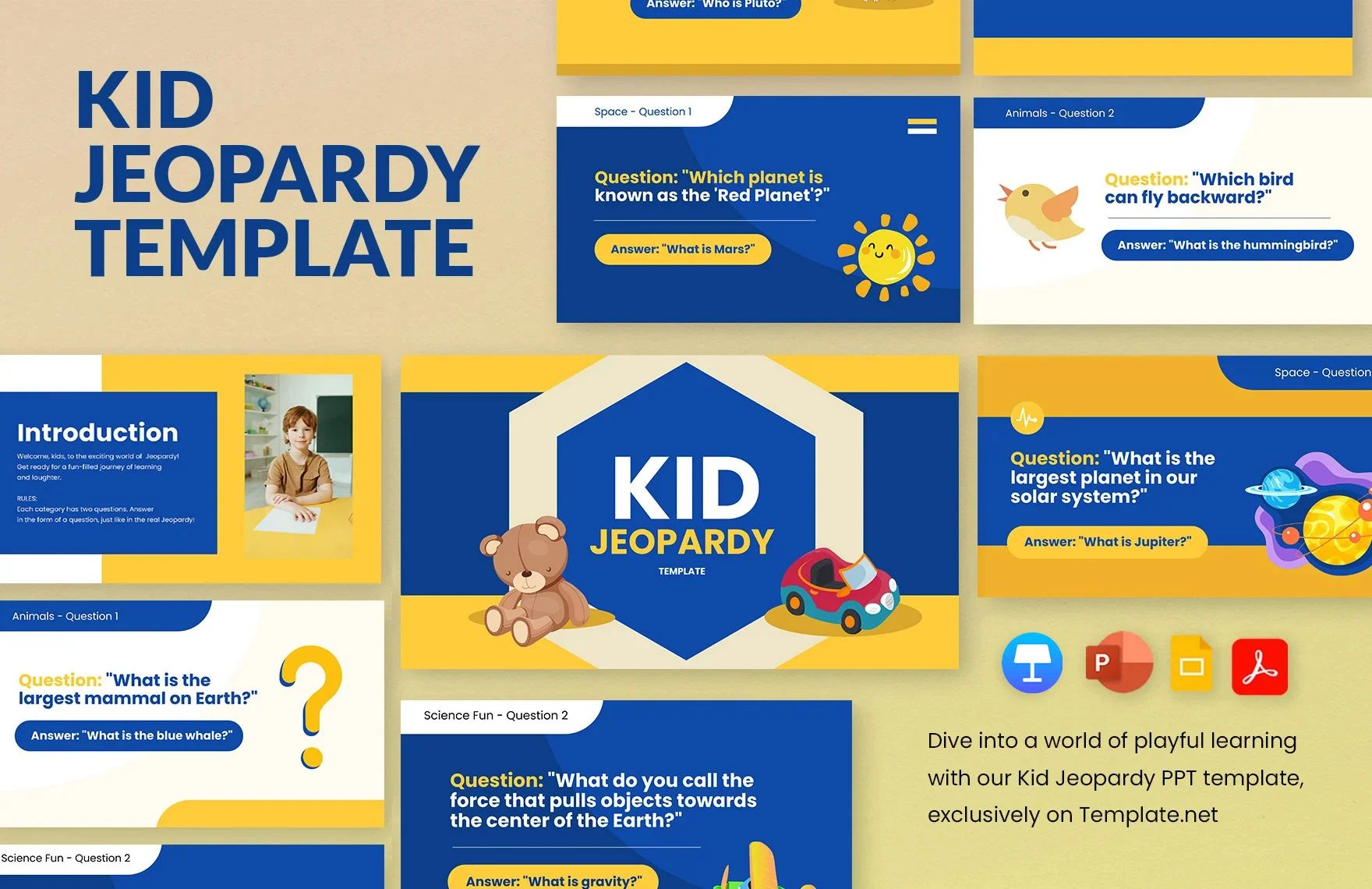 kid jeopardy powerpoint template