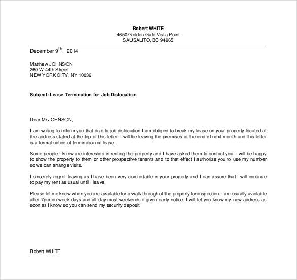 lease-termination-for-job-dislocation-letter