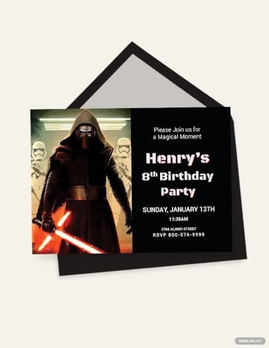 lego themed star wars birthday invitation template