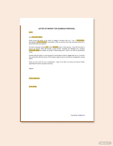 23+ Business Letter Of Intent Templates - PDF, DOC