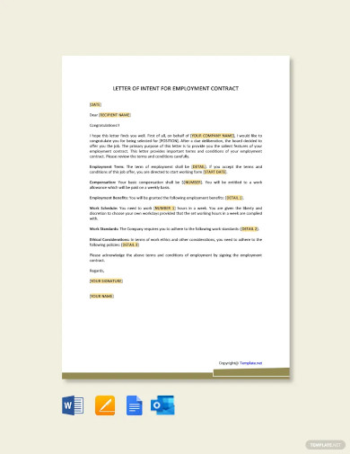 letter of intent for college graduate program template