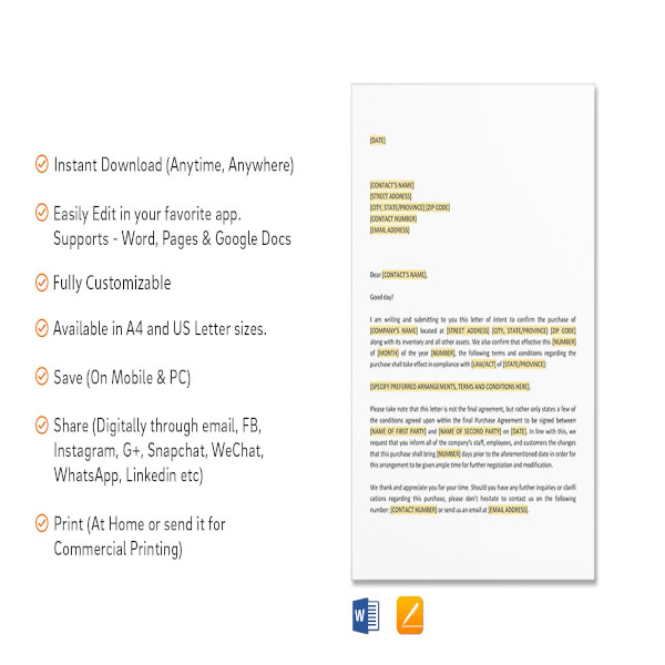 letter of intent templates