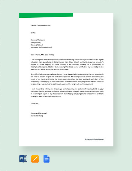 13+ School Letter Of Intent Templates - PDF, DOC