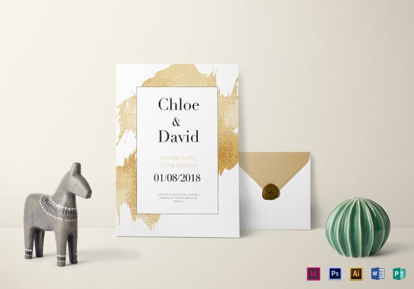 modern wedding invitation 