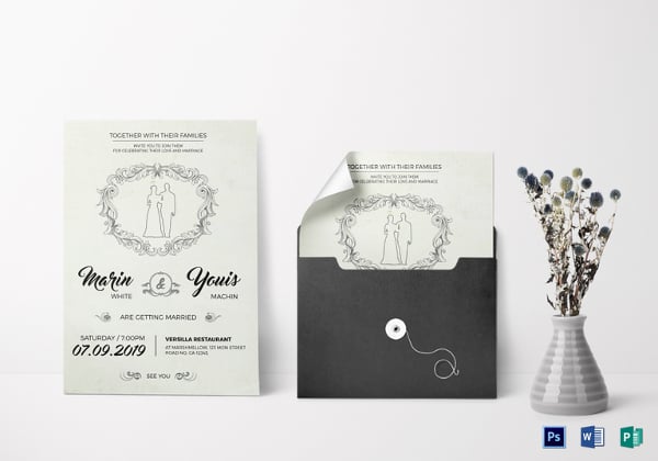 modern wedding invitation 1