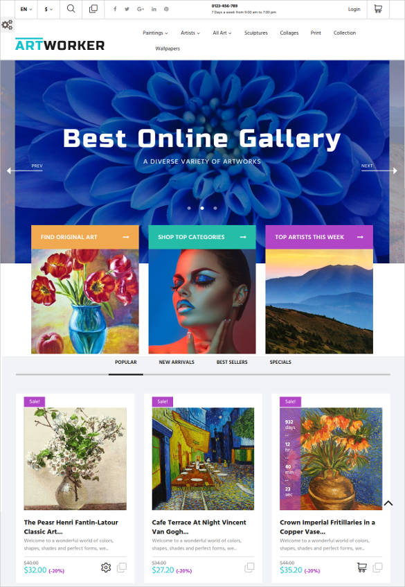 Online Art Gallery Template at Dale Robinson blog