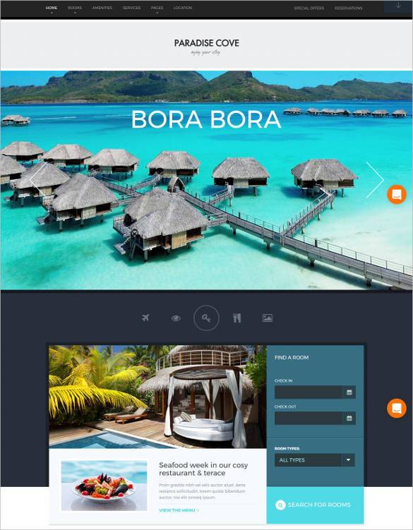 hotel template bootstrap free download