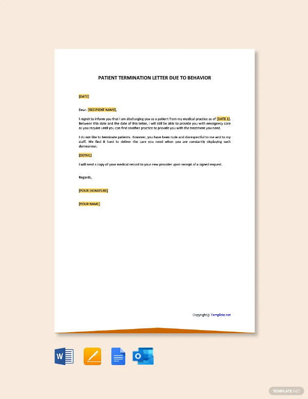 Employee Dismissal Letter Template