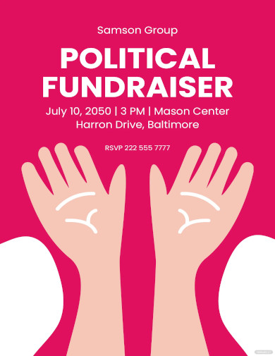 political fundraising invitation template