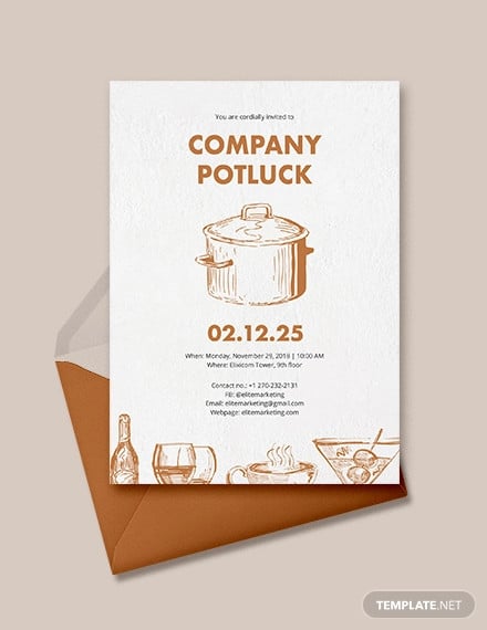 potluck invitation template