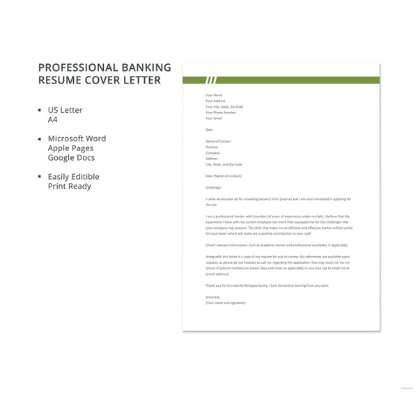 17+ Professional Cover Letter Templates - Free Sample, Example, Format ...