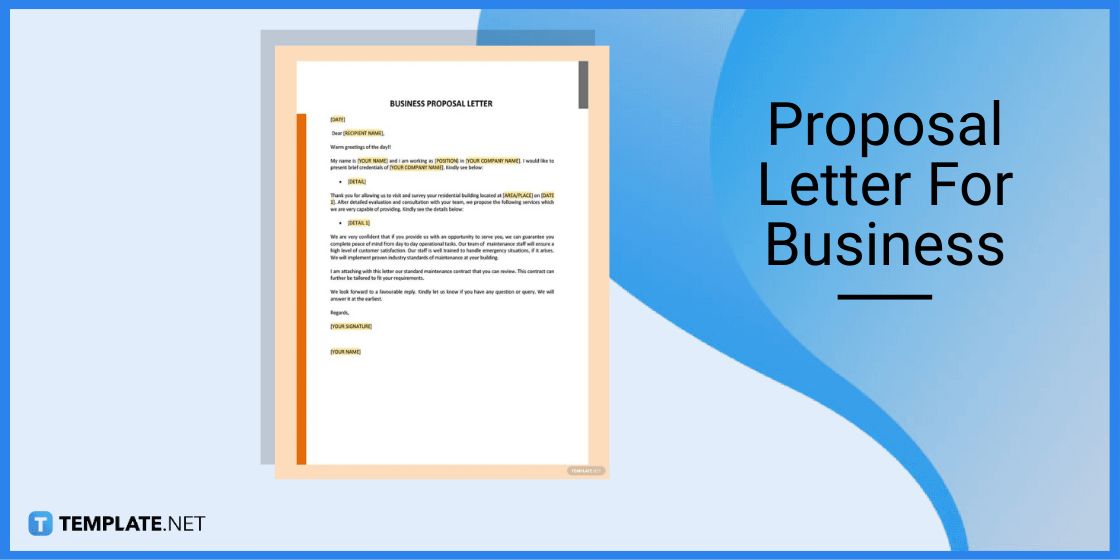 proposal letter for business template