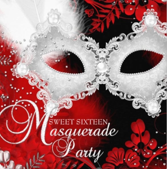 red white sparkle mask masquerade
