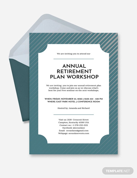 professional retirement invitations