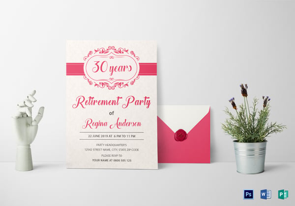sample retirement party invitation template