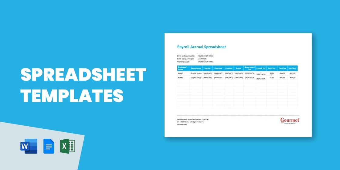 spreadsheet templates