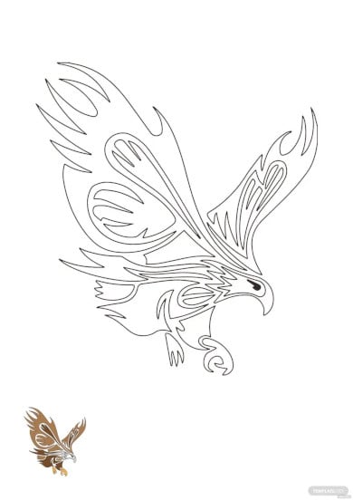 tribal eagle body diagram template