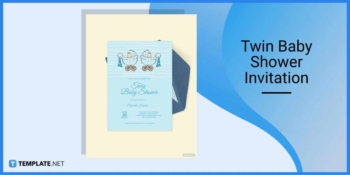 twin baby shower invitation template