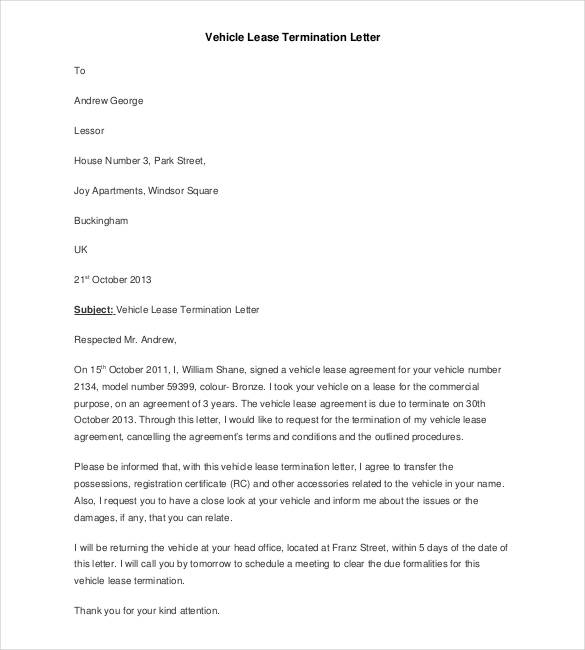 24+ Lease Termination Letter Templates - PDF, DOC