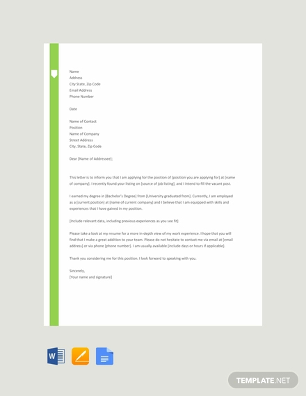 free letter template of intent for employement
