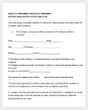 Auto Dealer Consignment Agreement