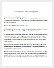 Consulting Contract & Letter of Agreement Template