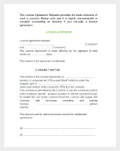 Contract License Agreement Form