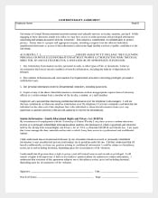 HR Confedential Agreement Template
