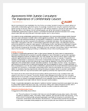 Outside Consultants Agreements