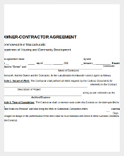 Owner Contractor Agreement Document