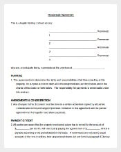 Roommates for House Agreement Document