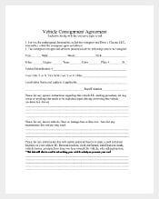vehicle consignment agreement template