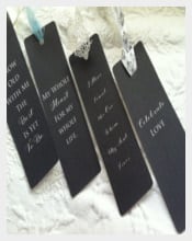 Colorful background Wedding Bookmark Template