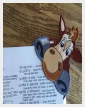 Embroidered Pony Corner Bookmark Template Download