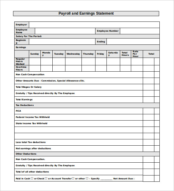 15  Payroll Templates  PDF, Word, Excel  Free \u0026 Premium Templates