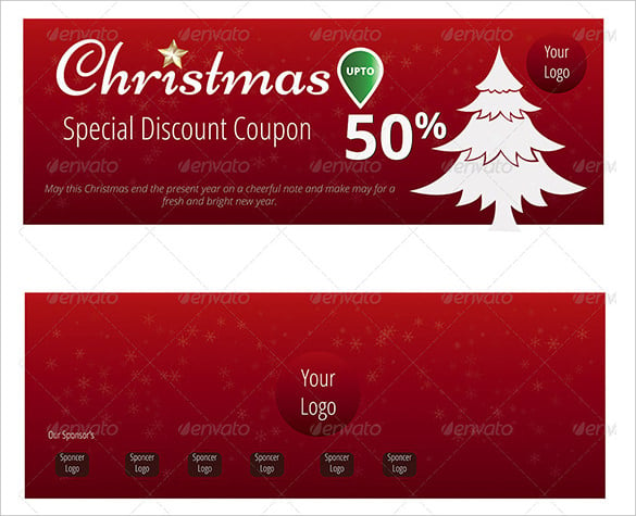 special christmas discount coupon template ai format