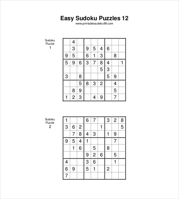 printable sudoku puzzles pdf file