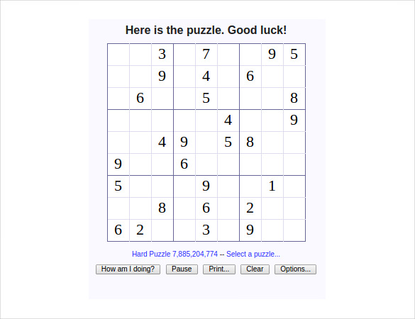 sample hard sudoku puzzles
