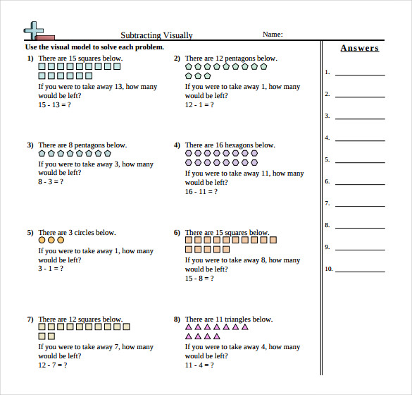 subtracting visually common core practice sheets