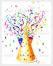 Colorful Birthday Party Hats Templates