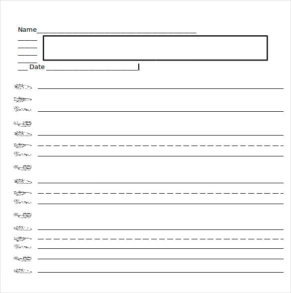 free blank lined paper template word doc download