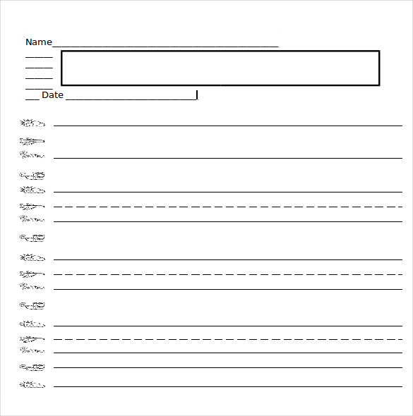 Preschool Lined Writing Paper Free Google Docs Template 