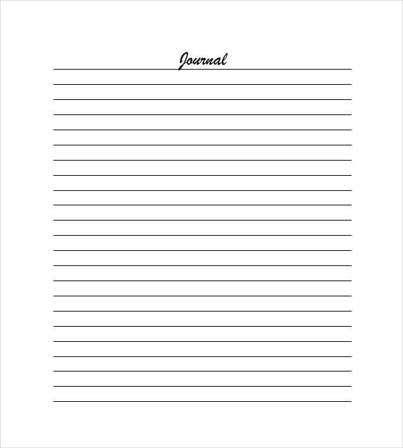 college ruled journal lined paper template pdf 