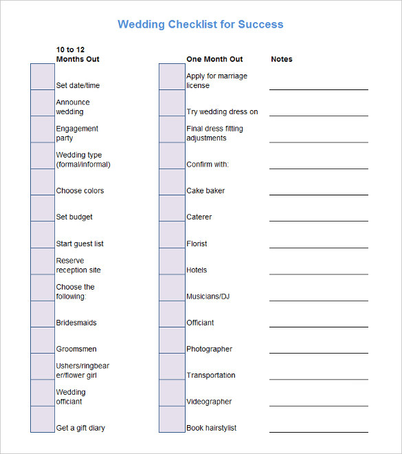 printable blank wedding planning checklist excel download