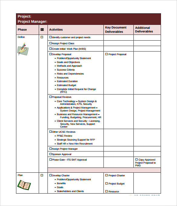 it project manager checklist template download