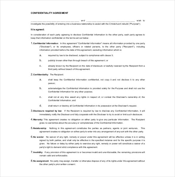generic-confidentiality-agreement-sample-pdf-format-download