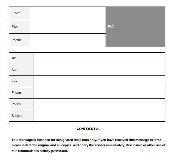 download blank health confidential fax template word format