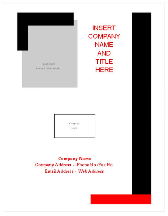 cover page template word free download