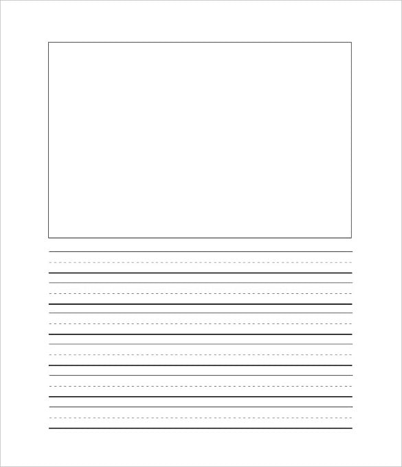 free kindergarten journal handwriting paper template pdf