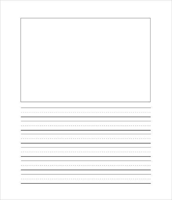 free kindergarten journal handwriting paper template pdf